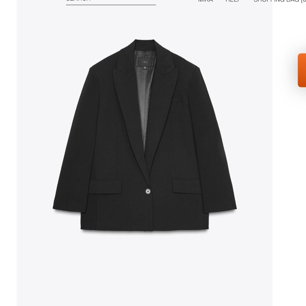 ZARA OVERSIZED BASIC BLAZER XS NWT